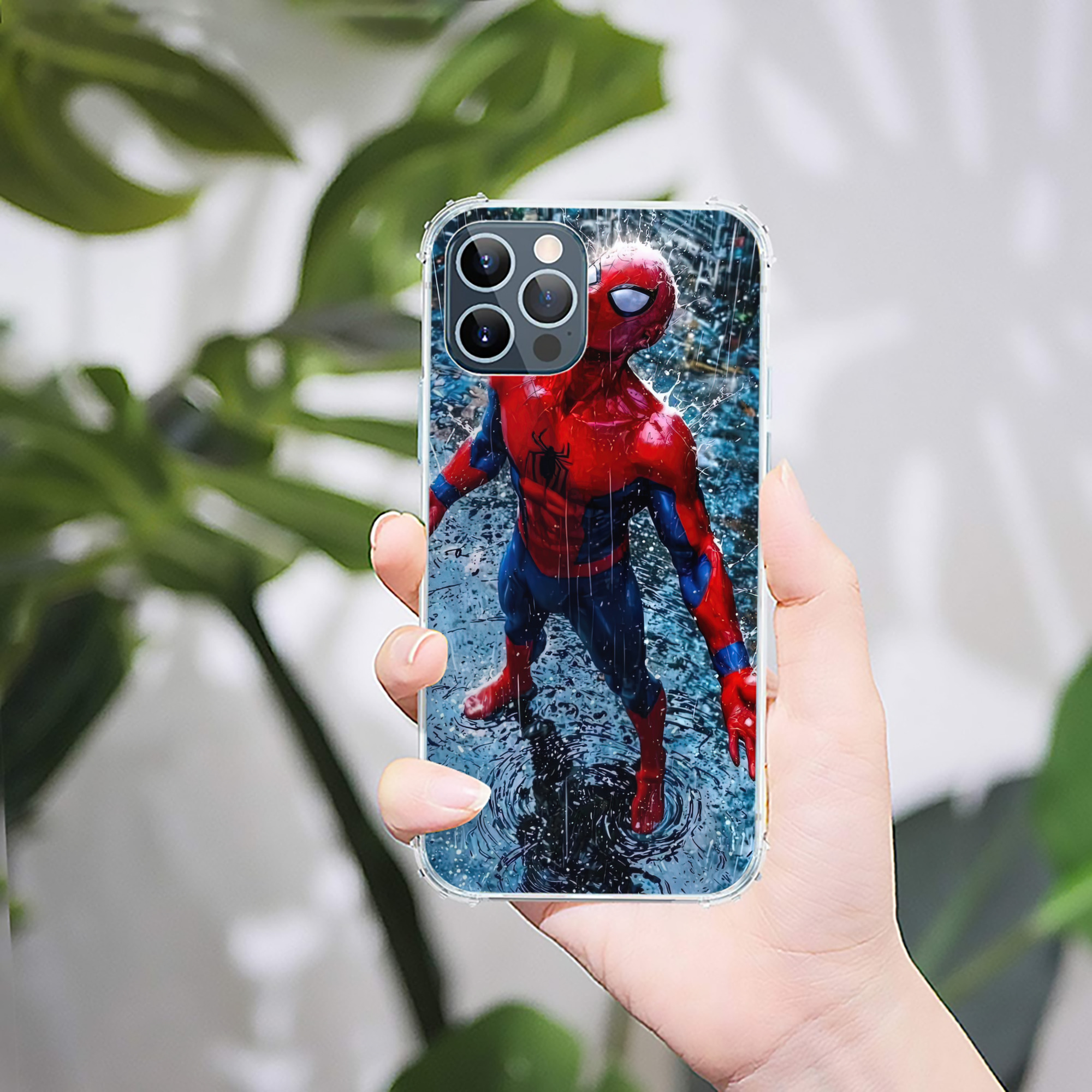 （画像用） Spider Man スパイダーマン 【iPhone 12シリーズ対応】透明スマホケース（クリアソフトケース）